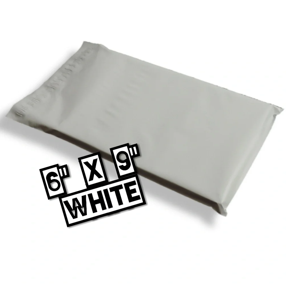 50 Poly Mailers 6x9 White
